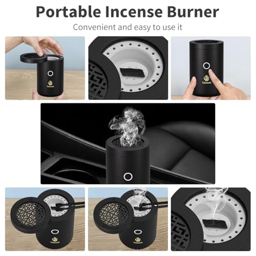 Portable mini Incense Burner, Rechargeable USB Aroma Diffuser, Electric Incense Burner, Muslim Home Decor.