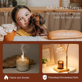 Candeldo Candle Warmer Lamp with Timer: Flower Gold Candle Lamps Height Adjustable Wax Melt House Warming Gifts New Home Decor Mothers Day Birthday Gift for Women Mom