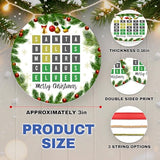 Wordle Chrismas Ornament - Funny Word Board Game Xmas Gifts for Gamers, Puzzle Challenge Lovers, Holiday Decoration 2025