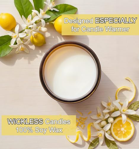 Lemon Wickless Candles for Candle Warmer Lamp, 9oz Soy Candles Scented