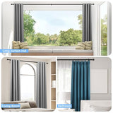 Curtain Rods for Windows 16 to 48 Inches, Curtain Rod Max Adjustable Length of 60 IN, 1" Diameter Drapery Rods Round Finials, Black, Pack of 1