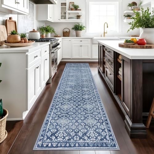 Vintage Washable Runners for Hallway 2.6x10 Runner Rug Non Slip
