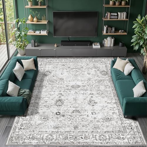 Grey Area Rug 5x8 for Living Room Bedroom