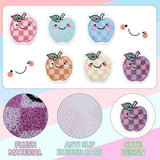 Honoson 12 Pcs Classroom Carpet Circle Seats 16 Inch Thick Pastel Checkerboard Apple Classroom Rugs Educational Floor Cushions for School Group Activity Learning Play Areas