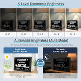 Soobest Dementia Digital Clock for Seniors Elderly, 20 Alarm Reminders 3 Ringtones for Memory Loss Alzheimers, Electric Time Date Day Large Display Calendar Clock, Auto DST, 1024 * 600P HD