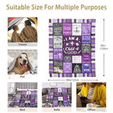 Christian Gifts for Women, Happy Birthday Gifts for Women, I Am a Child of God Blanket, Inspirational Gifts for Mom, Friend, Daughter, Sister, Baptism Gift for Girl Blanket 50''x60'' Purple