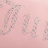 Juicy Couture Silver Rhinestone Decorative Pillow - Premium Throw Pillow - Living Room and Bedroom Décor - Hannah 16" x 36", Light Pink Velvet