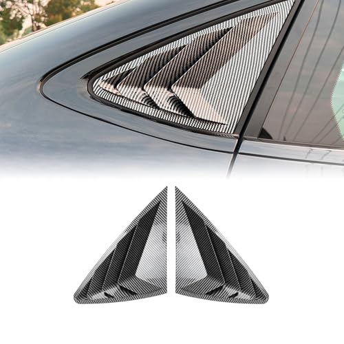 2PCS Rear Exterior Window Louver Shutter Side Cover Trim Compatible with Benz GLC Coupe C254 AMG 2024(Glossy Black)