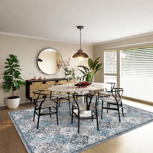 8x10 Washable Area Rug, Non Slip Large Rug for Bedroom Living Room