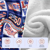 250th Anniversary Decoration, 250th America Birthday Blanket 50"X60", 250 Years Patriotic Throw Blankets for Sofa Couch Room Bed, 1776-2026 Flag Commemorative Independence Gift