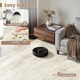 9x12 Area Rug for Living Room, Abstract Washable Carpet, Pale Beige