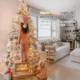 100 Count Clear Christmas Lights White Wire,23Feet Incandescent Clear Mini Lights, Connectable Indoor Outdoor Christmas Tree String Lights, Birthday, Holiday, Party, Wedding, Xmas,Warm White
