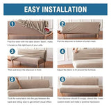 Waterproof Futon Cover Stretch Sofa Bed Slipcover Armless Furniture Protector for RV Camper Full Queen Size Foldable Sofa Bed Loveseat Slipcover Machine Washable(Purple,63-75in/160-190cm)