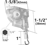 2pcs Low Profile Wand Tilter Mechanism with 7/32" Hexagon Shaped Gear Hook Connection for Low Rail Horizontal Wood and Faux Wood Blinds headrail