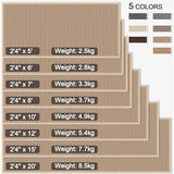 6ft Natural Jute Hallway Runner Rug Non Slip Washable, Rubber Backed Long Khaki Indoor Entryway Runner, Absorbent Kitchen Carpet Sink Rug