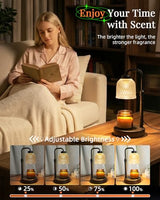 AIFEI Candle Warmer Lamp with Timer, Dimmable Adjustable Height Candle Lamp, Birthday Gifts for Women Mom Sister Friends, House Warming Gifts New Home, Candle Lamp Warmer with 2 Bulbs - CoalBlack