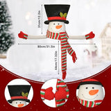 Christmas Tree Topper Snowman Top Hugger for Xmas Tree Holiday Decor Winter Wonderland Decoration New Year Ornament with Hat Shawl and Poseable Arms