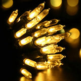 RECESKY 2 Pack Christmas String Lights with Built-in Timer - Total 100 LED 36ft Fairy Battery String Lights - Mini Lighting for Garden Festival Living room Xmas Tree Christmas Decorations - Warm White