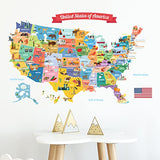 DECOWALL SG2-1906 USA Kids Wall Stickers Wall Decals Peel and Stick Removable Wall Stickers for Kids Nursery Bedroom Living Room décor