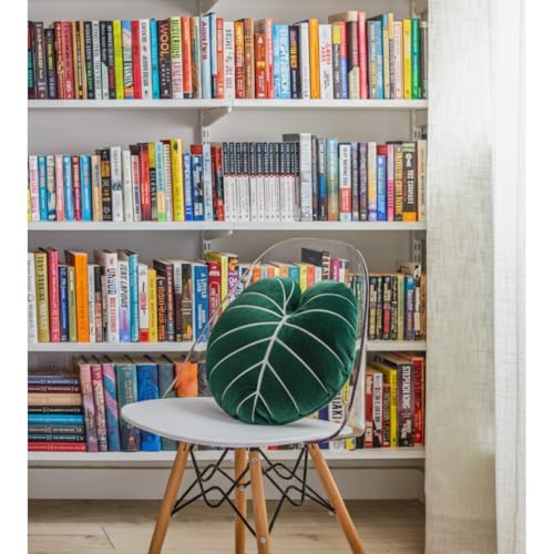 Green Philosophy Co. Philodendron Gloriosum Leaf Pillow - Forest Green