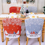 1/4Pcs Christmas Chair Back Covers Set Christmas Dining Chair Covers for Hotel Home Kitchen Christmas Party Decoration