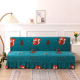 YOPOIY Armless Polyester Futon Cover Highly Stretch Futon Slipcover with Skirt Ruffled Stain Resistant Washable Armless Sofa Bed Cover -22-180-200cm