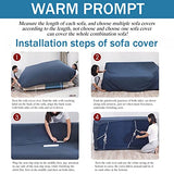 1 Piece Non-Slip Stretch Loveseat Slipcover Sofa Cover,Spandex Jacquard Sofa Cover for Loveseat with Elastic Bottom for Living Room,Red,4 Seater(235-300cm/92-118inch)
