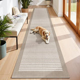 Runner Rug for Hallways 3'x14' Heavy-Duty Durable Entryway Floor Mat with Non Slip Rubber Backing Low-Pile High Traffic Carpet Machine Washable Accent Rugs for Kitchen, Living Room