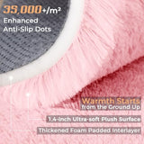 OPPODREAM 4x6 Pink Rugs for Bedroom, Ultra-Soft Fluffy Area Rugs for Living Room, 4 x 6 Shag Carpet for Nursery, Kids, Girl, Boy, Baby, Plush, Fuzzy, Shaggy, Cute Home Decor