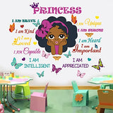 Black Girl Magic Inspirational Wall Quotes I Am Special Motivational Saying African American Wall Sticker for Nursery Baby Toddler Room Afro Kid Bedroom Playroom Wall Decoration Home Decor