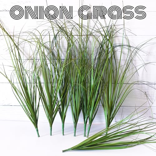 VANTREE 8PCS Artificial Plants, Shrubs Wheat Grass Greenery Stems for Home Decor, Fake Tall Grass Plant for Outdoor Indoor Decor