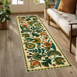 Joydeco Egypt Floral Washable 2x6 Rug Runners for Hallways Entryway Kitchen