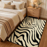 Zebra Entryway Rugs 3×5: Modern Washable Non-Slip Small Area Rug