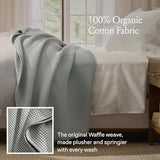 BOLL & BRANCH Waffle Bed Blanket, Twin/Twin XL, Plum