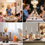 Candlestick Holders, 6PCS Metal Taper Candle Holder, Black Candle Holders for Candlesticks, Candle Holder for Wedding Fireplace Mantel Housewarming Gift
