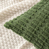 MIULEE Euro Sham Corduroy Decorative Throw Pillow Covers 24x24 Moss Green