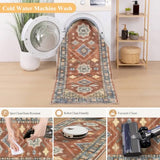 HEBE Boho Kitchen Rugs Set of 3, Non Slip Washable Kitchen Mats for Floor