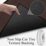 Jute Runner Rug Non Slip Washable, 4ft Rubber Backed Laundry Rugs Laundry Room Runner, Hallway Carpet Rug Mat, Deep Brown