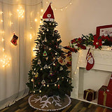 N&T NIETING Christmas Tree Skirt, 30 Inch Burlap Tree Skirt for Christmas Holiday Party Decorations Xmas Indoor Outdoor Home Office Decorations