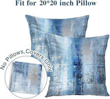 Throw Pillow Covers for Couch, 20x20 Inch, 2 Pack, Blue Grey