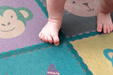 Flagship Carpets Animal Blocks Classroom Educational Area Rug for Kids and Teachers, Durable Quality for Schools, Preschool, Daycare, Learning Centers, and Home, 4' x 6' - Soft-Tone