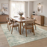 9x12 Area Rug for Living Room Washable Abstract Sage Green Carpet