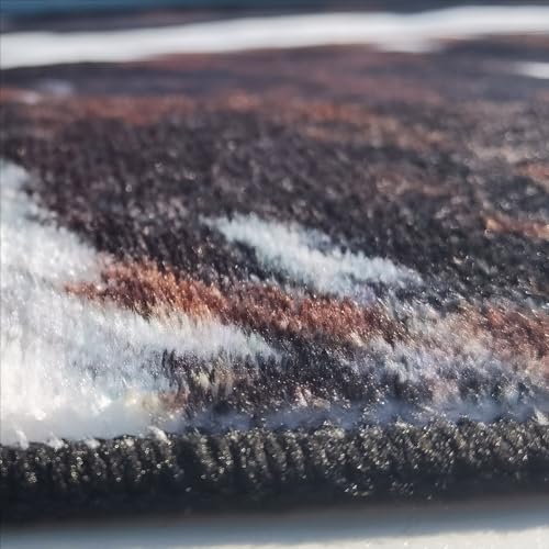 MUGINYU Western Cowhide Runner Rug 2x6 for Bathroom Home Decor,Brown Cow Print Rug,Farmhouse Cowboy Animal Fur Area Rug Non Slip Washable (Brown Cow)
