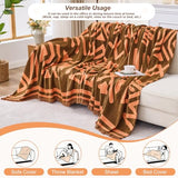 Boho Couch Cover Sofa Covers for 2 Cushion Couch, Couch Covers Washable Blanket Sofa Covers, Chenille L Shape Sectional Couch Covers for Dogs, Sofa Blanket Cover for Living Room (Orange)