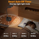 15W LED Desk Lamp with USB Charging Ports – Dimmable Table Lamp with 3 Color Temps, 5 Brightness, 4 Timers, Flexible Gooseneck Light with Base, Eye-Caring Reading Light for Home Office, Bedroom, Study