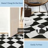 GarveeHome Checkered Hallway Runner Rug 2.6x8 Black and White Kitchen Rug