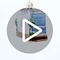 Old World Christmas Glass Blown Ornament Rainbow Row (20100)