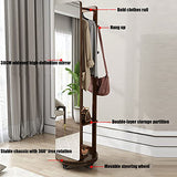 Solid Wood Household Full-Length Mirror Hanger One Full-Length Mirror Rotating Floor Mirror Wardrobe Mirror Fitting Mirror White