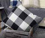 VAKADO Outdoor Farmhouse Buffalo Plaids Throw Pillow Covers 18x18 Set of 2 Black White Decorative Classroom Front Porch Classic Decor Retro Boho Cushion Cases Fall Home Rustic Check for Couch Patio