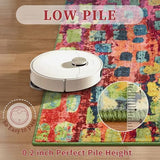 Colorful Abstract 2.6x12 Washable Hallway Runner Rug, Non Slip Long Rug